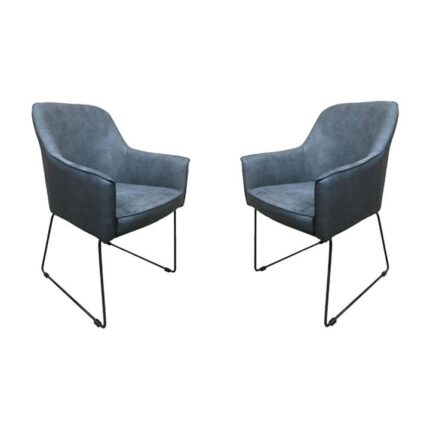 6IXTY Ideal Modern Scandinavian Accent Lounge Armchair - Dark Grey