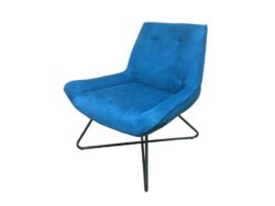 6IXTY Swing Modern Scandinavian Accent Lounge Chair - Blue