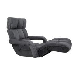 Adjustable Lounger with Arms - Charcoal