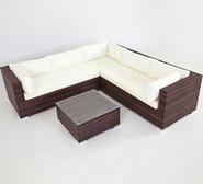Alanna 5 Seater Outdoor Lounge Set Brown