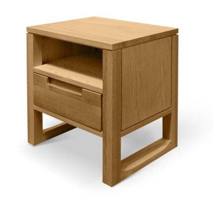Alfred 1 Drawer Wooden Bedside Table - Natural Oak by Interior Secrets - AfterPay Available