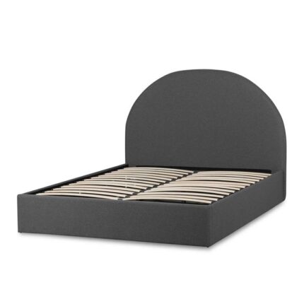 Antonia Fabric King Bed Frame - Fossil Grey with Storage by Interior Secrets - AfterPay Available