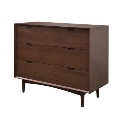 Asta 3 Drawer Chest Scandinavian Design - Walnut by Interior Secrets - AfterPay Available