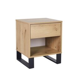 Atlas Wooden Bedside Nightstand Side Table 1-Drawer - Natural