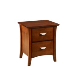 Audrey Country Style Solid Wooden Bedside Nightstand Side Table W/ 2-Drawers - Brown