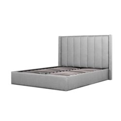 Betsy Fabric Queen Bed Frame - Pearl Grey with Storage by Interior Secrets - AfterPay Available