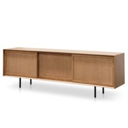 Bolton 2.2m Wooden TV Unit - Natural by Interior Secrets - AfterPay Available