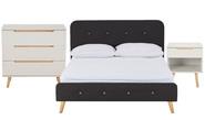 Buttons Double Bedroom Package With Cove Lowboy White