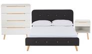 Buttons Double Bedroom Package With Cove Tallboy White