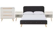 Buttons Queen Bedroom Package With Cove Lowboy White