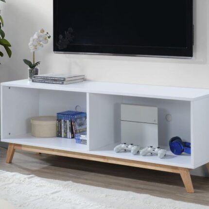 Byron Hardwood Entertainment Unit | TV Unit | White | Shop Online or Instore | B2C Furniture
