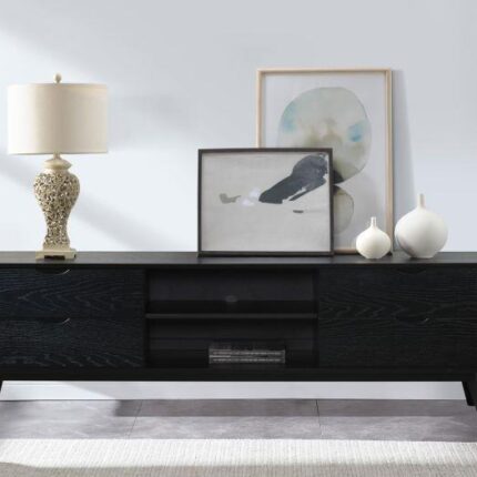 Cannes Black Hardwood TV Unit | Entertainment Unit | Shop Online or Instore | B2C Furniture