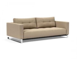 Cassius deluxe queen sofa bed with chrome legs - innovation living