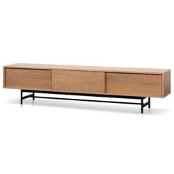 Christie 2.1m Wooden Entertainment TV Unit - Natural by Interior Secrets - AfterPay Available