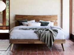 Cruz Hardwood King Size Bed Frame | Rustic Walnut | Shop Online or Instore | B2C Furniture