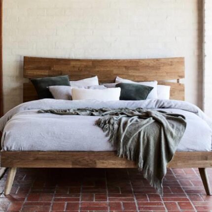 Cruz Hardwood King Size Bed Frame | Rustic Walnut | Shop Online or Instore | B2C Furniture