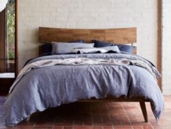 Cruz Hardwood Queen Size Bed Frame | Rustic Walnut | Shop Online or Instore | B2C Furniture