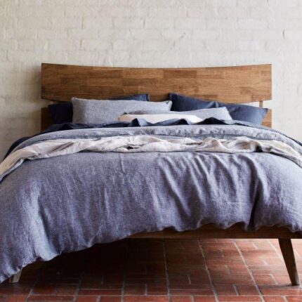 Cruz Hardwood Queen Size Bed Frame | Rustic Walnut | Shop Online or Instore | B2C Furniture