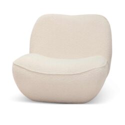 Dale Lounge Chair - Ivory White Boucle by Interior Secrets - AfterPay Available