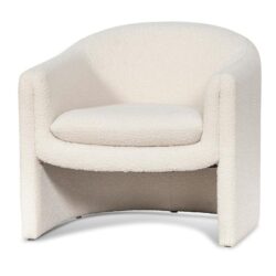 Daren Armchair - Ivory White Boucle by Interior Secrets - AfterPay Available