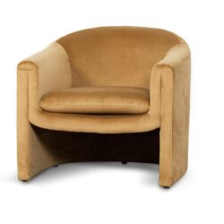 Daren Fabric Armchair - Mustard by Interior Secrets - AfterPay Available