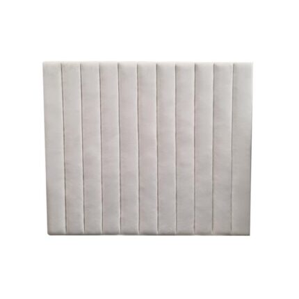 Denice Fabric Velvet Bed Heads Queen Size - Off White