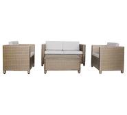 Donnell 4 Seater Outdoor Lounge Set Brown