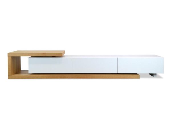 Dwell Extendable TV Entertainment Unit - Natural - White by Interior Secrets - AfterPay Available