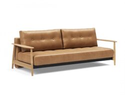 Eluma deluxe double sofa bed timber oak arms - innovation living
