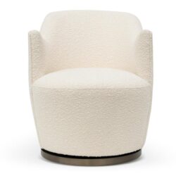 Elvan Armchair - Ivory White Boucle by Interior Secrets - AfterPay Available