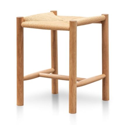 Erika Oak Low Stool - Natural by Interior Secrets - AfterPay Available