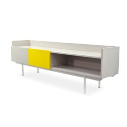 Ex display - Morris Lowline 180cm TV Entertainment Unit - Yellow and Grey by Interior Secrets - AfterPay Available