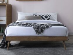 Franki Queen Hardwood Bed Base | Rustic Walnut | Shop Online or Instore | B2C Furniture