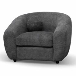 Hurst Fabric Armchair - Iron Grey by Interior Secrets - AfterPay Available