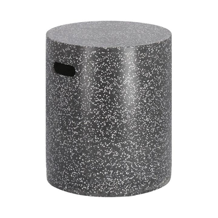 Jacque Terrazzo Outdoor Side Table - Speckled Charcoal by Interior Secrets - AfterPay Available