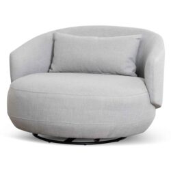 Janis Fabric Armchair - Light Texture Grey by Interior Secrets - AfterPay Available