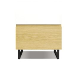 Jaxon Modern 1- Drawer Bedside Nighstand Side Table - Oak/White