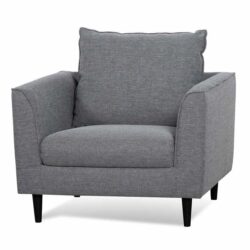 Kavan Fabric Armchair - Graphite Grey with Black Leg by Interior Secrets - AfterPay Available