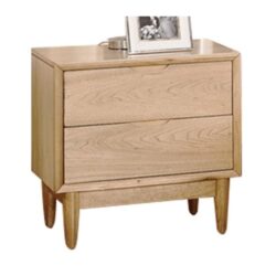 Keira Scandinavian Solid Wooden 2-Drawer NightStand Bedside Table - Natural