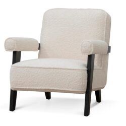 Latasha Armchair - Ivory White Sherpa by Interior Secrets - AfterPay Available