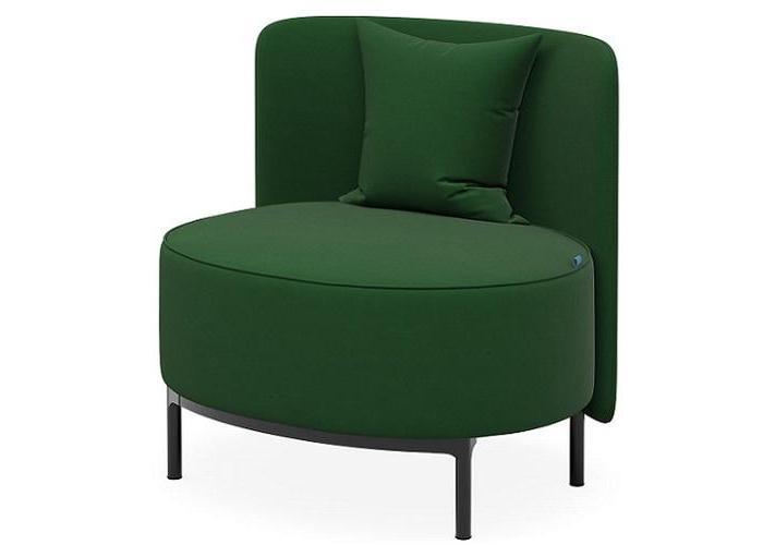 Lola Brushed PU Fabric Lounge Chair - Emerald Green by Interior Secrets - AfterPay Available