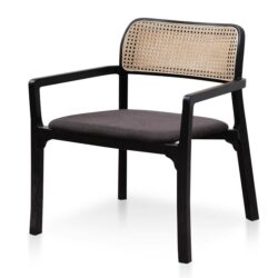 Madeline Fabric Armchair - Anchor Grey in Black Legs by Interior Secrets - AfterPay Available