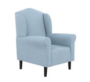 Maggie Plush Armchair With Black Legs Blue