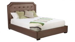 Montreal custom upholstered bed with choice of standard base