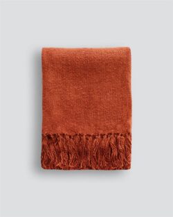 Mulberi Serenade Throw - Burnt Orange by Interior Secrets - AfterPay Available