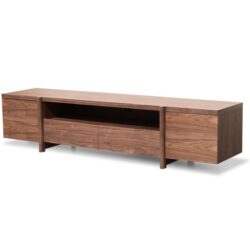 New York Lowline 2.1m Wooden TV Entertainment Unit - Walnut by Interior Secrets - AfterPay Available