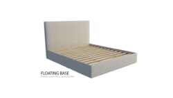 New york custom upholstered bed frame with choice of standard base