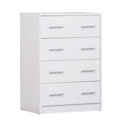 Nova Chest of 4-Drawer Tallboy Storage Cabinet - White
