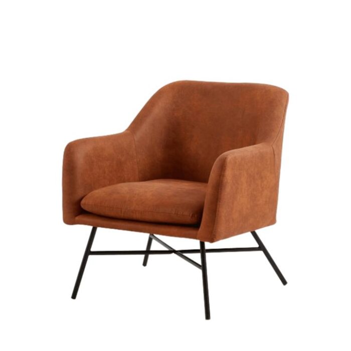 Novena Ultra-Suede Fabric Lounge Occasional Accent Chair - Rock