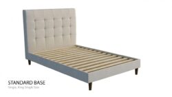 Paris ii custom upholstered bed with choice of standard base